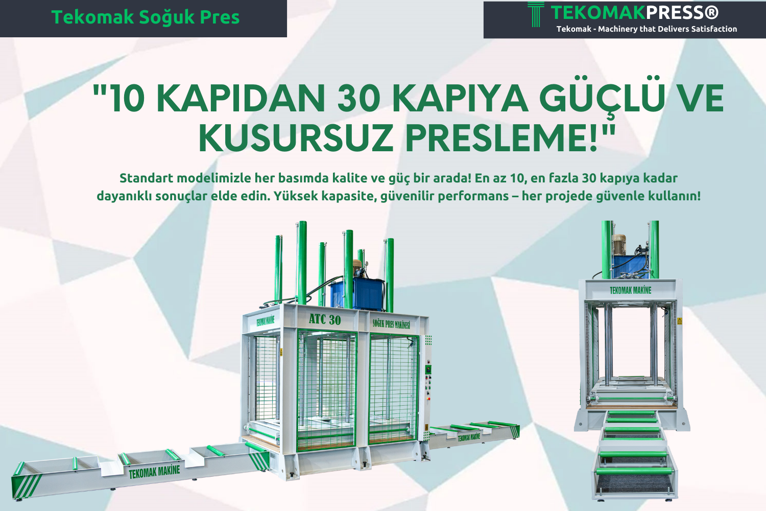 Tekomak Soguk pres Tekomak Cold press